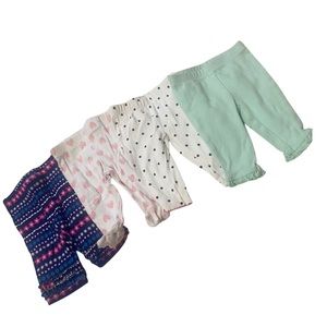 Set of 4 NEWBORN pants leggings bottoms